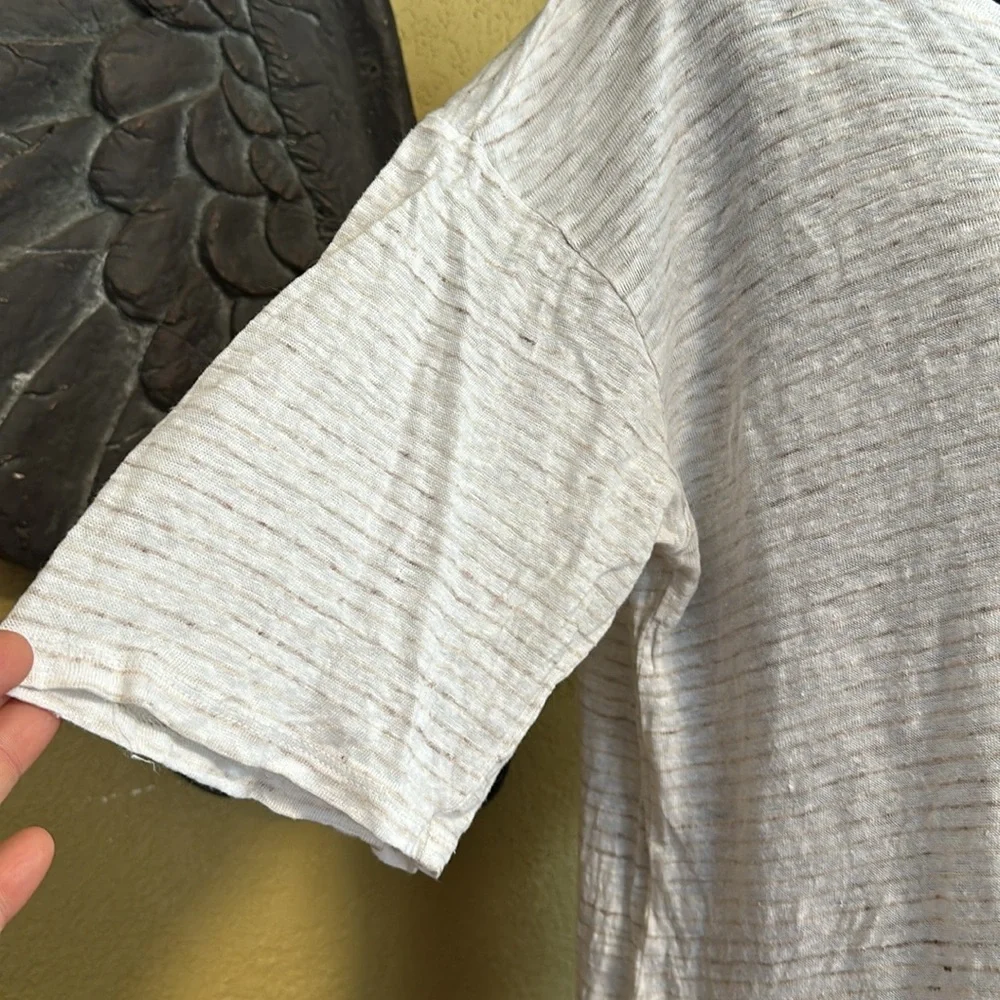 Nicole Miller Linen Tee Shirt - Picture 2 of 7